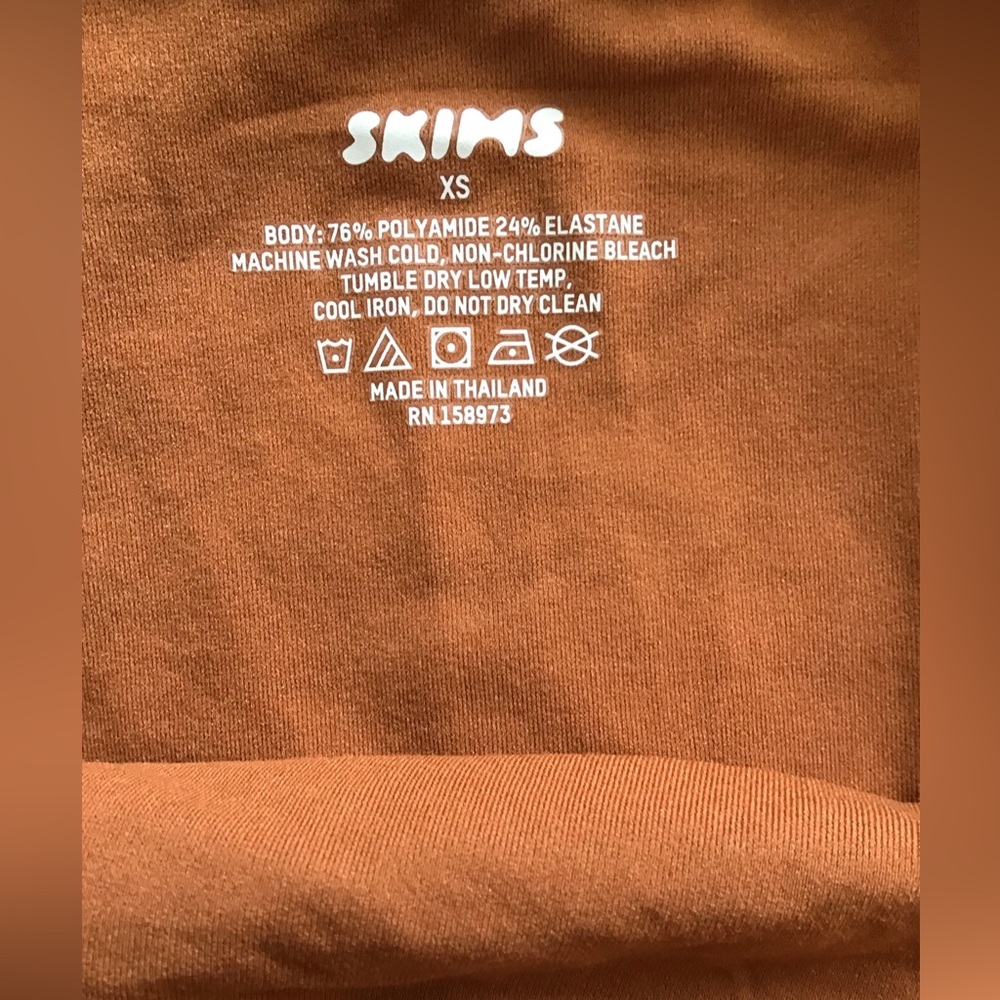 SKIMS Fits Everybody Long Slip Dress | Bronze - Picture 6 of 16
